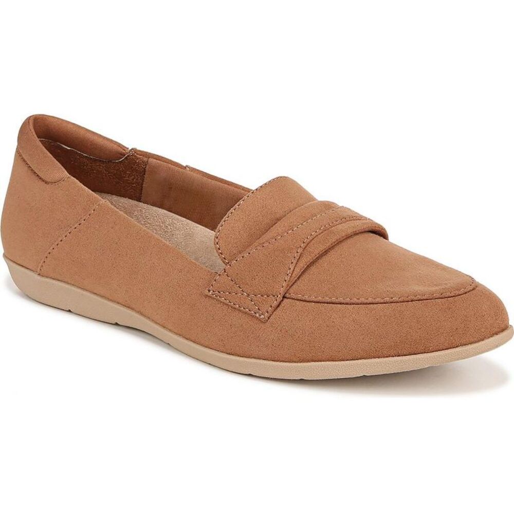 Dr. Scholl's Shoes Womens Emilia Brown Faux Suede Slip-On Loafers Shoes NWT